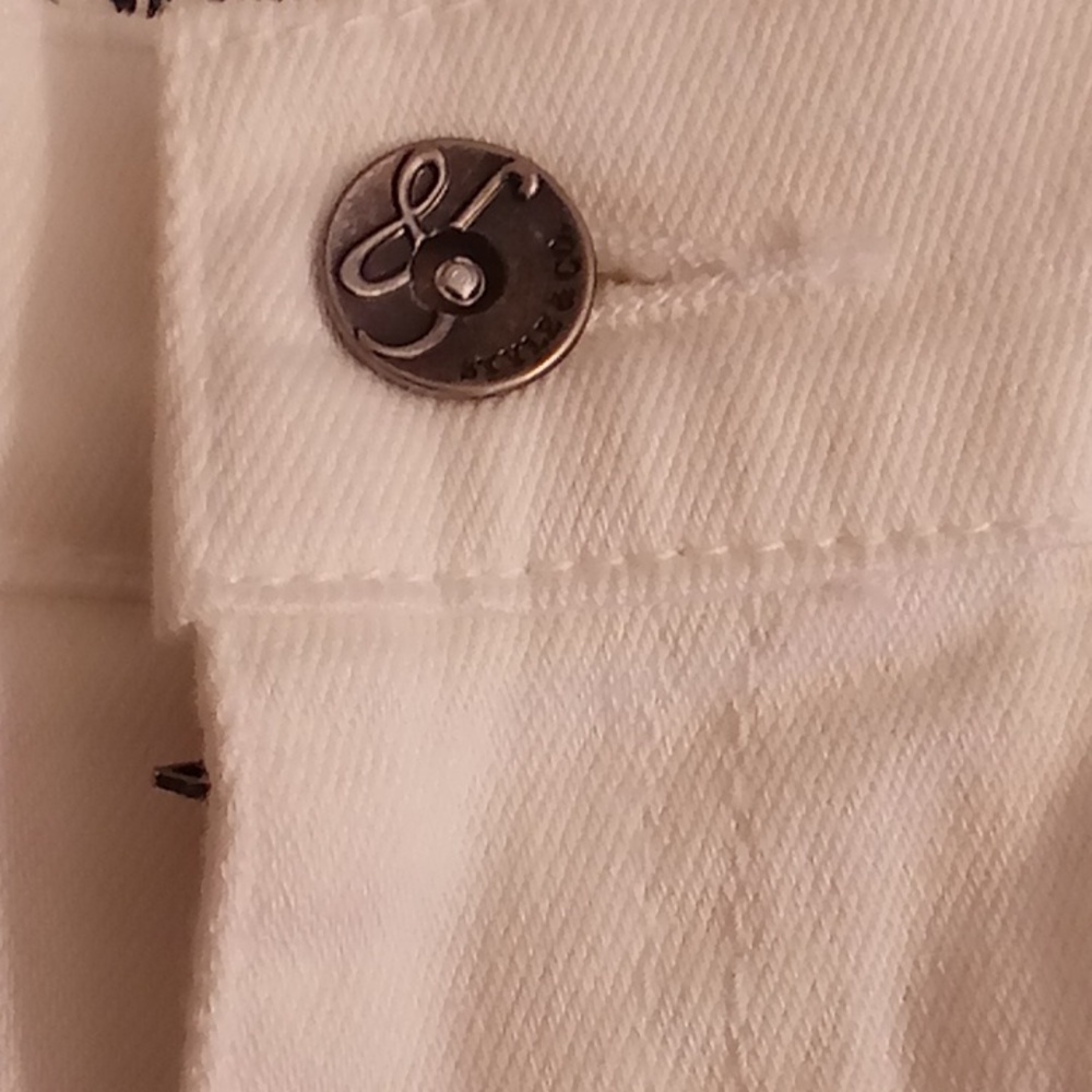 NEW Style&Co. Jeans Travel Beachy Party Size 10 Short White Color B6 - Picture 6 of 12